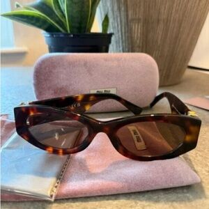 Miu Miu Brown Tortoise Sunglasses
